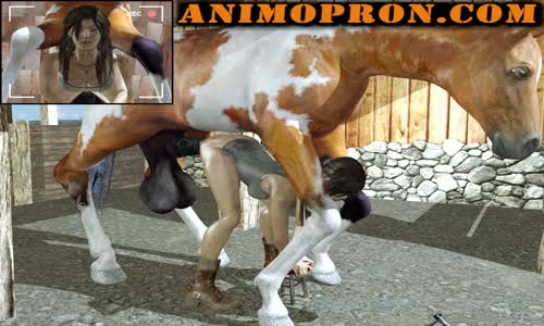 Lara and horse porn