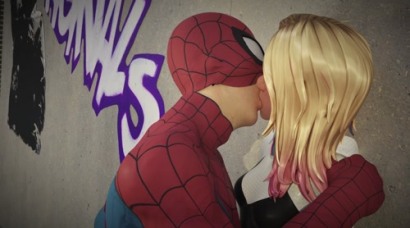 Spider Gwen and Peter Parker